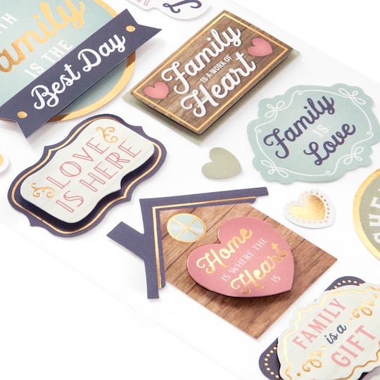 12 Pack: Family Pack Dimensional Stickers by Recollections™